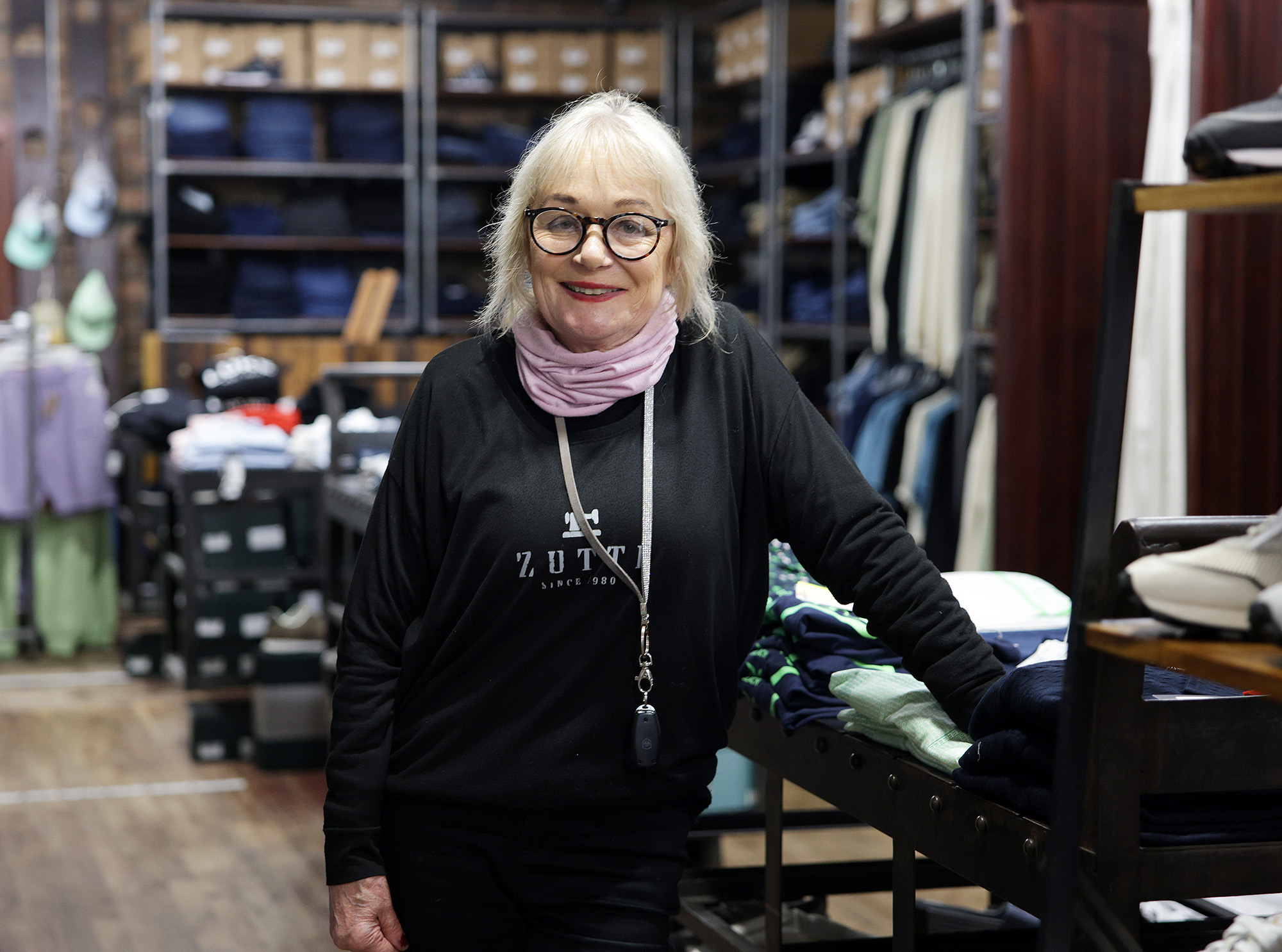 Maggie Hughes has run her clothes shop Zuttis for 44 years