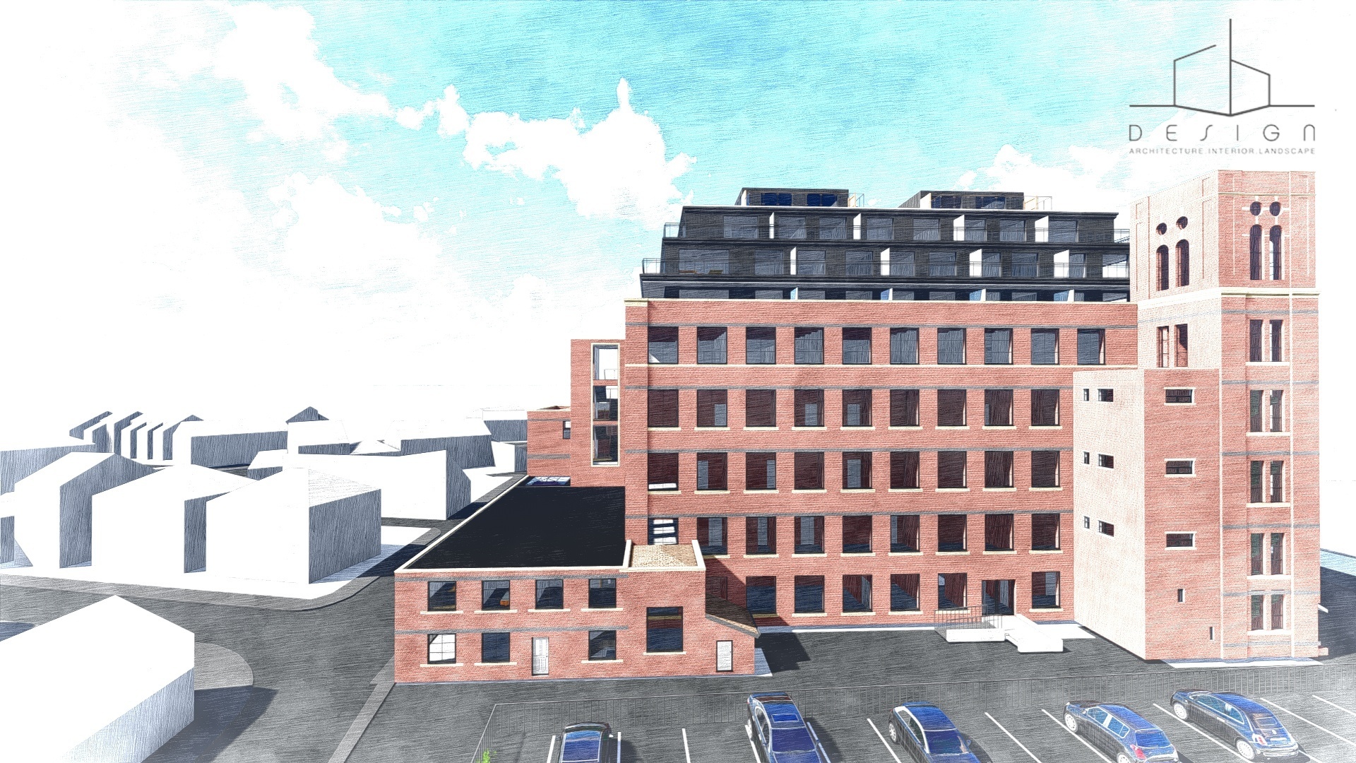 The design for outside the mill building